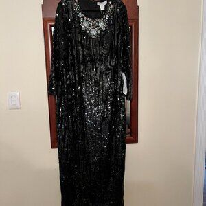 Mac Dougal Sequined Embellished Collar Gown